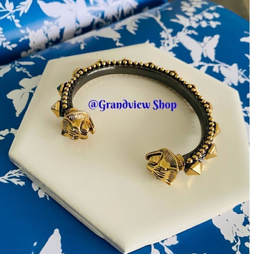 💜 Stella & Dot Artemis Cuff Lionhead Studs Edgy - Picture 5 of 13
